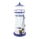 Wrought Iron Nautical Lighthouse Lantern Candle Holder 18cm Seabirds & Boat