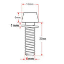 10pcs Bike Stem Screw Fixed  Bolts M5/M6x20mm Road Mountain Bike Bolt M6 M5x20mm