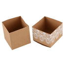 50 Kraft Paper Candy Box with white lace design wedding souvenirs wedding p Q1C8