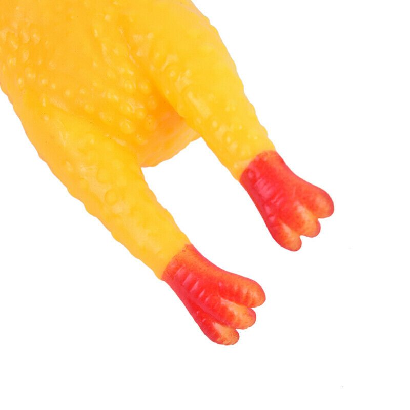 1PC Dog Gadgets Novelty Yellow Rubber Chicken Pet Toys Novelty Screaming ChiY`US