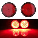 2Pcs Red Round Reflectors Universal for Motorcycle ATV Dirt Bike Bicycles