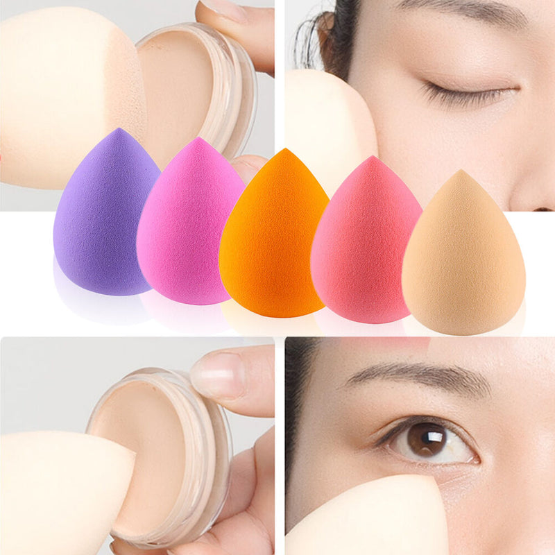 5 PCS Drop Gourd Sponge Powder Puff Flawless Foundation Beauty Makeup Blender A