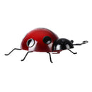 4Pcs Mini Metal Ladybug Fence Hanger for Wall Hanging Outdoor Garden Decor,