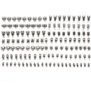 120Pcs Metal Connectors Spacer Beads Bail Tube Beads Charms DIY Jewelry Maki FT