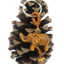 Lucky Elephant Carving Wood color Pendant Key chain Ring Evil Defends Gift JR