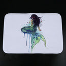 Mermaid Style Water-absorb Floor Bath Mat Toilet Room Coral velvet Anti-sli