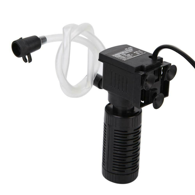 Fish Tank Filter Aquarium Water Filtration Air Oxygen Submersible Pump (2W) A