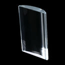1pc U Type Smooth Curved Tile Eyelash Extension Stand Glass Glue Pallet Clear ME