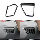 2 PCS Carbon Fiber Inner Air Outlet Panel Frame Cover Trim Fit for BMW 3 Se