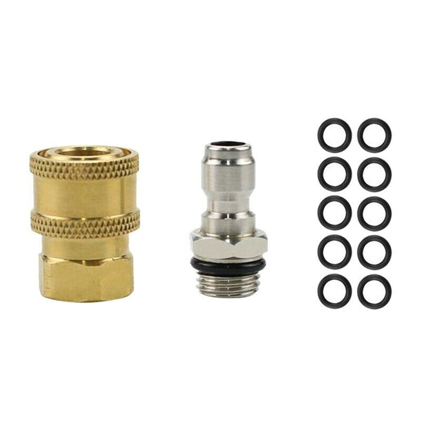 Pressure Washer Adapter Set,1/4 Inch Quick Disconnect Kit With 10 Pack O-Ri