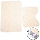 Soft 2pcs Floor Rug Carpet Bath Pedestal Mat Bathroom Shower Toilet Non slip P3C