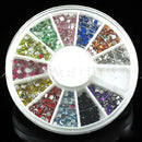 12 Colors Acrylic Diamond Rhinestone Pasted Finger Stickers Nail Art Accessories