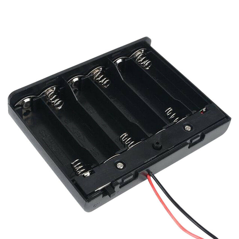 1.5V AA Battery Holder Storage Case box 6x Case ON/OFF Switch with Spring Clip