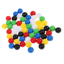 60pcs Mixed Color 10mm Balls for Wooden Connecting Four Balls in A Line Game