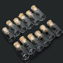 lot 10pcs Mini Empty Cork Glass Wish Bottles Vials Jars Craft Charm Pendants New