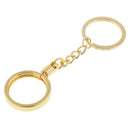 3x Metal Keychains Coin Keyring Souvenir Coin Protector Key Ring 25mm Golden