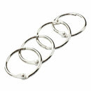 50 Pcs Staple Book Binder 30mm Outer Diameter Loose Leaf Ring Keychain P4F5