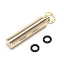 Outdoor Brass Survival Waterproof Pills Case Medicine Box Container Keychain %o
