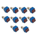 10Pcs 3Pdt 9 Pins Box Stomp Guitar Effect Pedal Foot Switch True Bypass MetaU1Q8