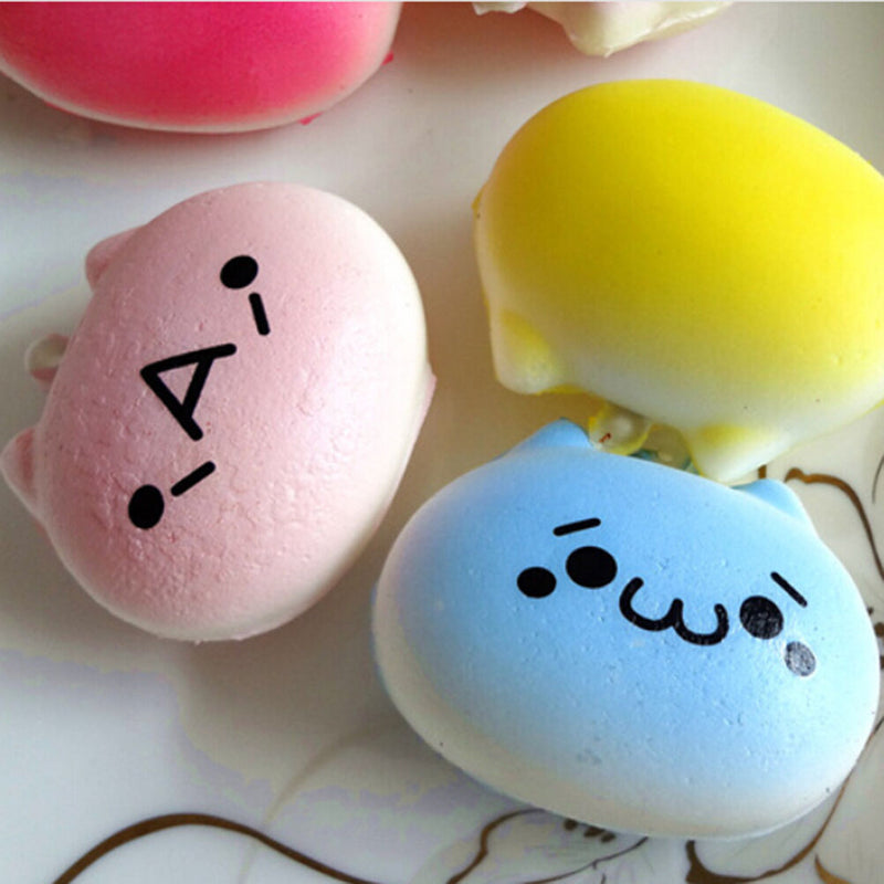 Mini 4cm Cat Bun Cellphone Straps Kids Soft BreadBDoy liau A_3C