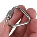 Stainless Steel Screw Gate Rock Lock Climbing Gear Carabiner 3.5MM