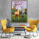 5D DIY Horses Full Drill Diamond Embroid Painting Cross Stitch Mosaic Kits