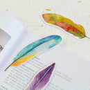 30 Pcs/lot Cute Creative Colorful Feather Paper Bookmark Stationery Clip V0C5