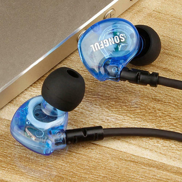 3.5mm Wired Deep Bass Earphones Call Music Sports Headphone with Microphone #SFD