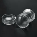 2pcs/set Clear Silicone Jelly Nail Art Stamper & Scraper Plate Stamping Tools