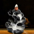 Ceramic Waterfall Backflow Smoke Incense Burner Censer Decor Holder U4B5
