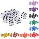 10pcs Plastic Six Sided D6 Dice Digital Dices Kit Party Board Game Dices for