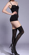 Womens Black Tinted Sheer False High  Stockings Pantyhose Tights`US