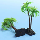 Fashion Plastic Aquarium Coconut Tree Fish Tank Plants Ornament Decoration FT