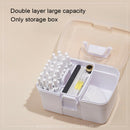 Makeup Organizer Nail Art Storage Box Handheld Desktop With Handle Double Layer