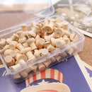80pcs H-Shape Wood Decorative Push Pins, Wood Head and Steel Needle Point T V2T9