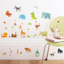 Animals Wall Stickers for Kids Nursery Rooms Monkey Elephant Horse Wall  3C