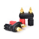 2pc banana plug binding post terminal connector socket dual female banana plu-3C