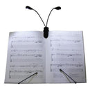 2 Dual Flexible Arms 4 LED Clip-on Light Lamp for Piano Music Stand Book