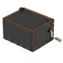 Retro Black Hand Cranked Music Box Party Xmas Gift Household Decor Ornament