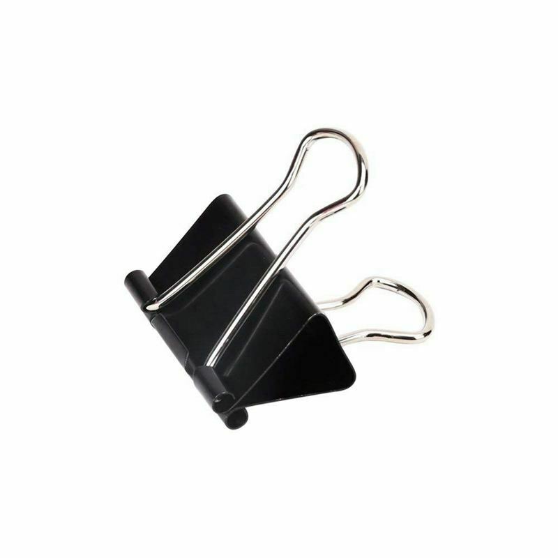 Binder Clips Paper Clamps Assorted Sizes 100 Count (Black), X Large, Large, C6R9