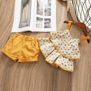 Cute Girls Clothing Sets Summer Clothes Fruit Pattern Sling Tunic Skirt Sho O9J2