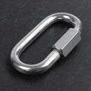 Stainless Steel Screw Gate Rock Lock Climbing Gear Carabiner 6MM Z6A9