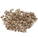 100Pcs M3x6mm Threaded Round Brass Knurl Thread Insert Nuts Brass Tone Nuts JC!c