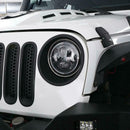 1 Pair Front Light Headlight Trim Cover Bezels for Jeep Wrangler JK 07-17 A