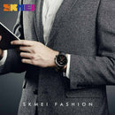 Skmei Business Quartz Men'S Watch Fashion Simple Leather Strap Watch Alloy