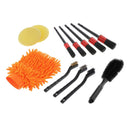 Pack of 12 Auto Car Detailing Brush Set for Wheels Rims Exhaust Tips Vehicle