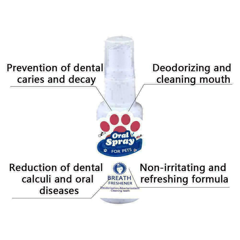 Pet Dog Puppy Breath Freshener Mouth Oral SprayFresh New Care Dental Breath E0X2