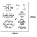 Greetings Label Silicone Stamp Set for DIY Photo Album Paper Card Craft A