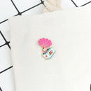 Cartoon Phonograph Gramophone Brooch Pin Button Pink Enamel Icon Backpack D Q7B5