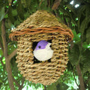 2x Bird Nest Breeding Bird Box Wild Grass Weave Canary Finch Budgie House S